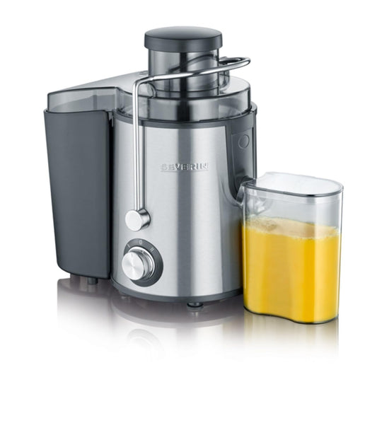 👉 Elektrischer Entsafter aus Edelstahl – Geräuscharme Saftpresse für Obst & Gemüse, 500 ml Auffangbehälter, Schwarz/Edelstahl